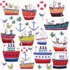 All of the Nautical Boat Wall Decals that are included