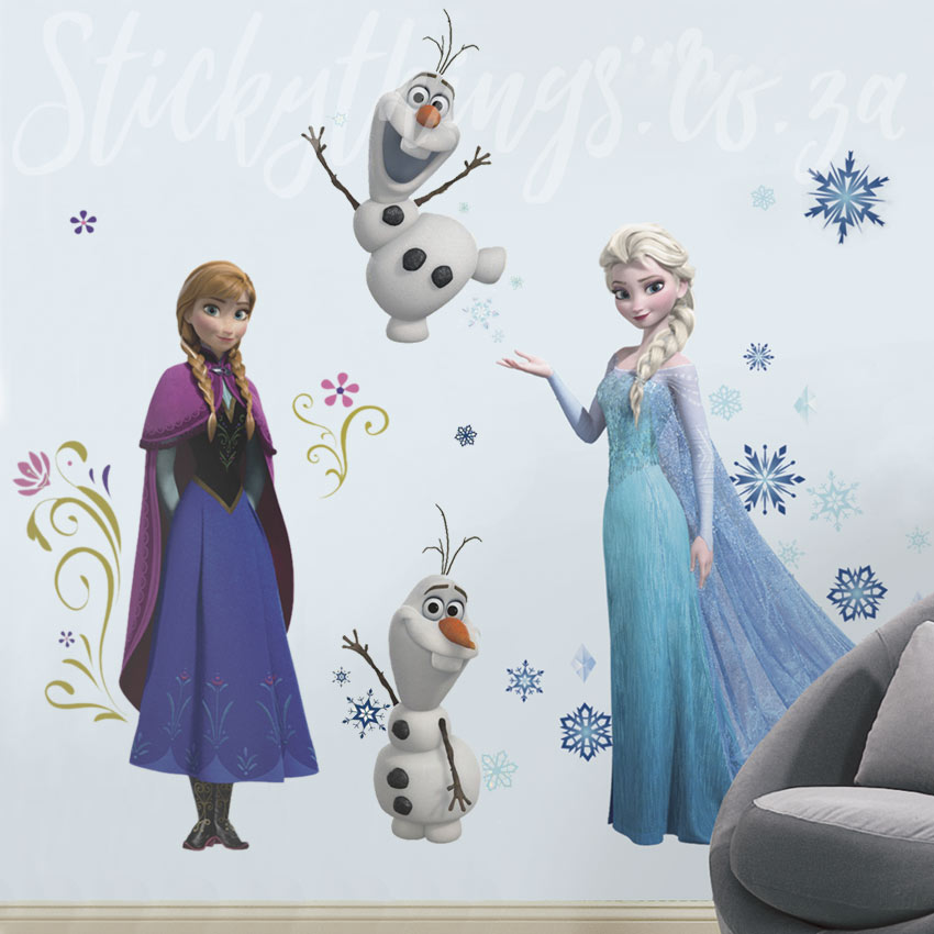 FROZEN PERSONALIZED Wall Decals ANNA ELSA Room Decor Stickers Disney Princess 38 
