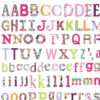Close up of the Girls Hippie Alphabet Letter Decals