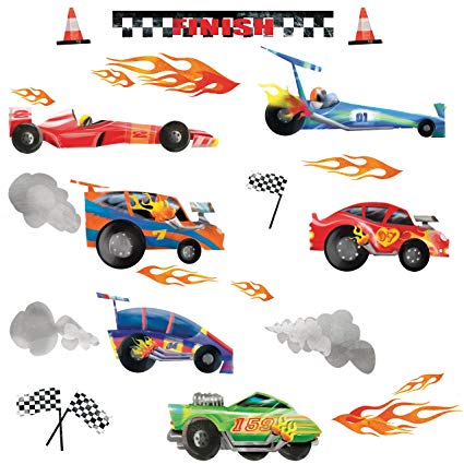 All 21 Stickers in the Hot Wheels Car Wall Decals