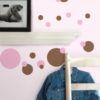 Just Dots Pink Wall Stickers in a Girls Room