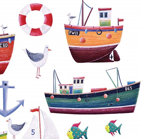 Close up of the Ship and Nautical Boat Wall Stickers