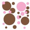 All the dots in the Peel and Stick Pink Dots Wall Decal