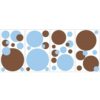 Brown Blue Just Dots Decals Sheets