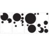 White Black Dot Decals Sheets