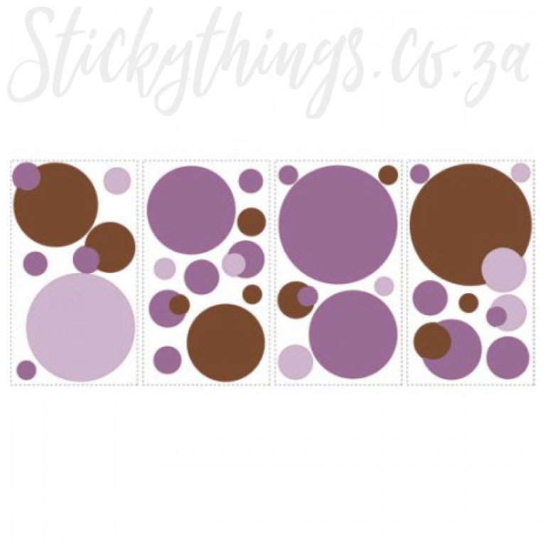 Brown Purple Just Dots Decals Sheets