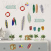 Beach and Surfing Wall Stickers in a Room