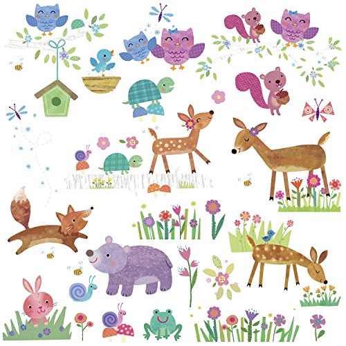 All the Animals in the Woodland Baby Peel and Stick Wall Decals