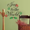 Re-usable Joy to the World Wall Decal by a staricase