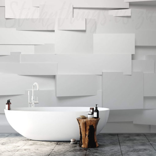 3D Wall Mural in a bathroom