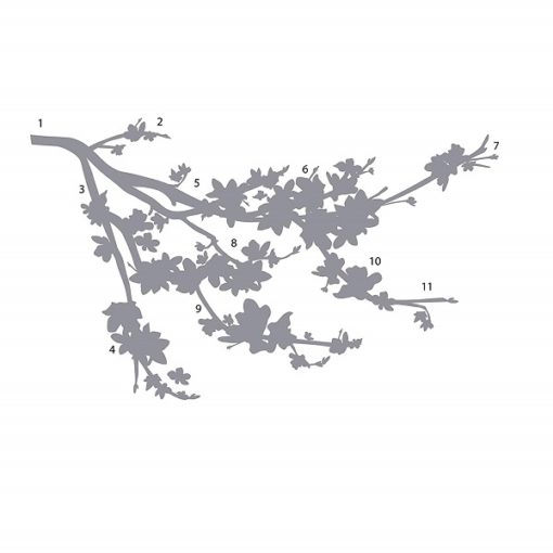 Assembled Roommates Grey Branch Wall Art Decal