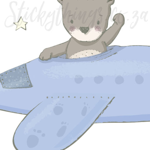 Close up of the Bear features in the Bear Plane Decal