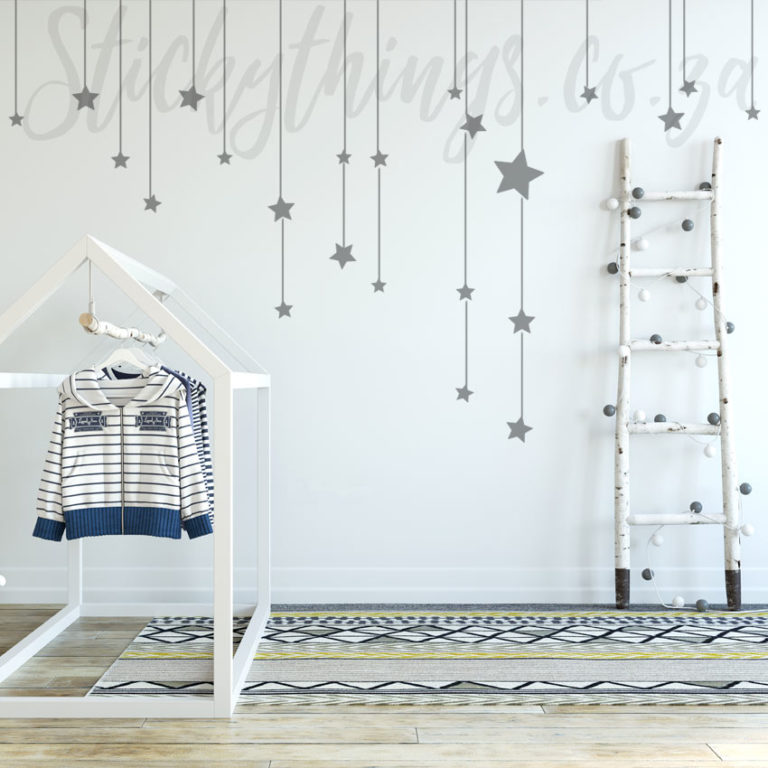 Kids Playroom with the Hanging Stars Wall Sticker