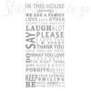 All the words of the In this House Wall Sticker