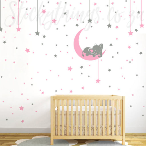 Elephant Dreams Wall Sticker in a Baby Nursery