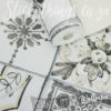 Close up ofg a roll of Grey Moroccan Tile Wallpaper