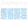 4 Sheets of the Blue Letters Wall Art Stickers