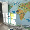 Real customer photo of the Childrens Bright World Map Mural
