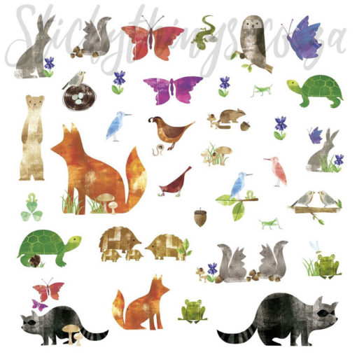 All the animals in the Forest Wall Art Stickers