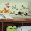 Grunge Style Style Forest Animals Wall Decals in a Playroom