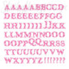 All the letters in the Pink Personalised Name Alphabet Wall Decals
