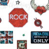 Close up of the grunge look in the Rock Music Wall Stickers