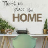 There's No Place Like Home Wall Decal above a desk