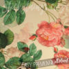 Close up showing the detail in the Vintage Rose Floral Wallpaper Mural