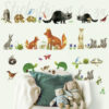 Kids Room with the Woodland Friends Wall Stickers on the wall
