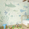 Aquarium Wall Mural in a Childs Room