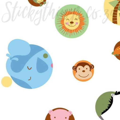 Close up of the cute Lion Elephant Wall Art Decals