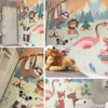 Real kids room with the Boho Animals Wall Mural