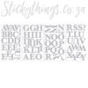 All 4 sheets of the rmk1145scs Roommates Peel and Stick Alphabet Decals.