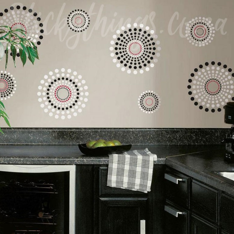 Dot Circles used as Kitchen Wall Decorative Stickers