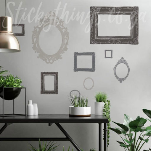 Empty Large Frame Wall Decals in a Dining Room
