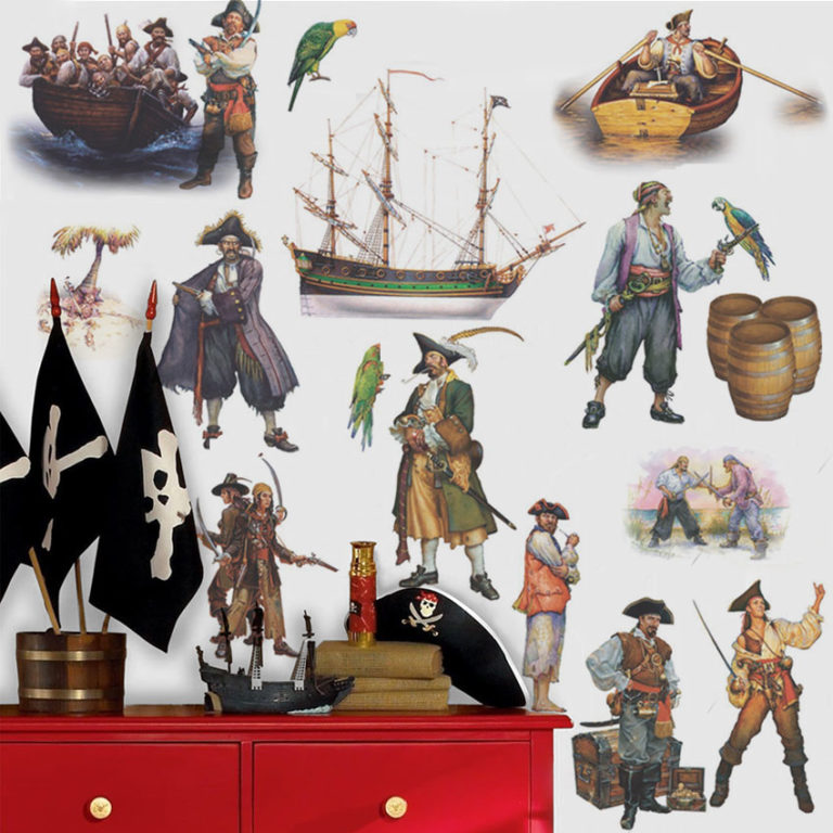 Pirate Wall Stickers in a Pirate theme room