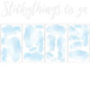 4 Sheets of the Roommates Peel and Stick Blue Clouds Wall Decals.