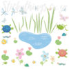All the items in the Hoppy Pond Fish and Frog Wall Art Stickers