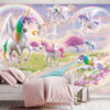 Magical Unicorn Mural in a Girls Bedroom