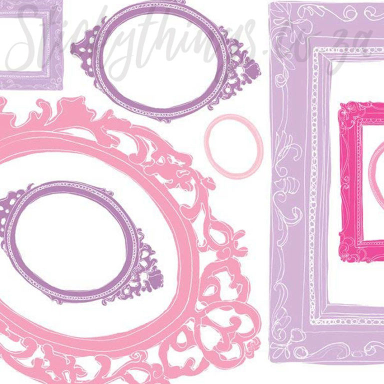 Close up of the detail in the Purple and Pink Frame Wall Art