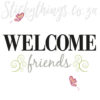 All the 6 elements of the Welcome Friends Wall Art Stickers