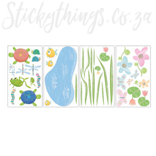 4 Sheets of the Wetland Animals Wall Stickers