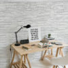 White Slate Wall Mural in a home office