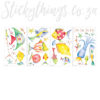 4 Sheets of Watercolour Fish Wall Art Stickers