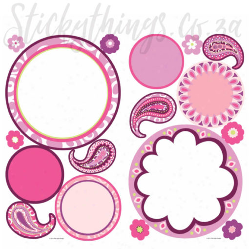 The 2 Sheets of the Roommates Peel & Stick Dry Erase Pink Floral Wall Stickers
