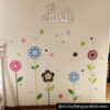Flower Garden Roommates stickers on a wall