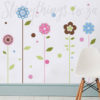 Flower Garden Wall Decals in a playroom