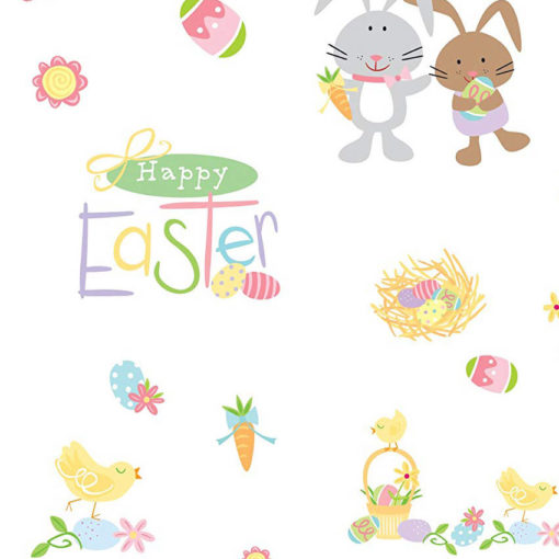 Close up of the Re-usable Easter Bunny Wall Decals