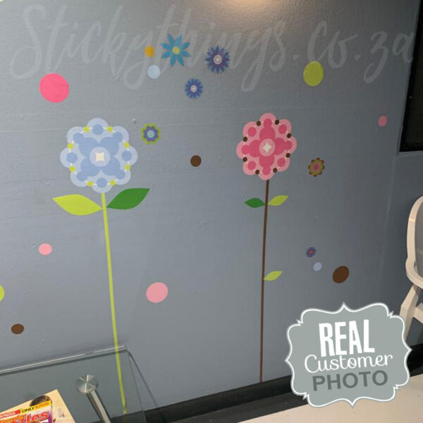 Growing Flower Decal on a wall