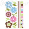 2 Sheets of the Giant Growing Flowers Wall Stickers